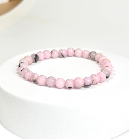 Pink Opal Bead Bracelet  - 6mm | Calm