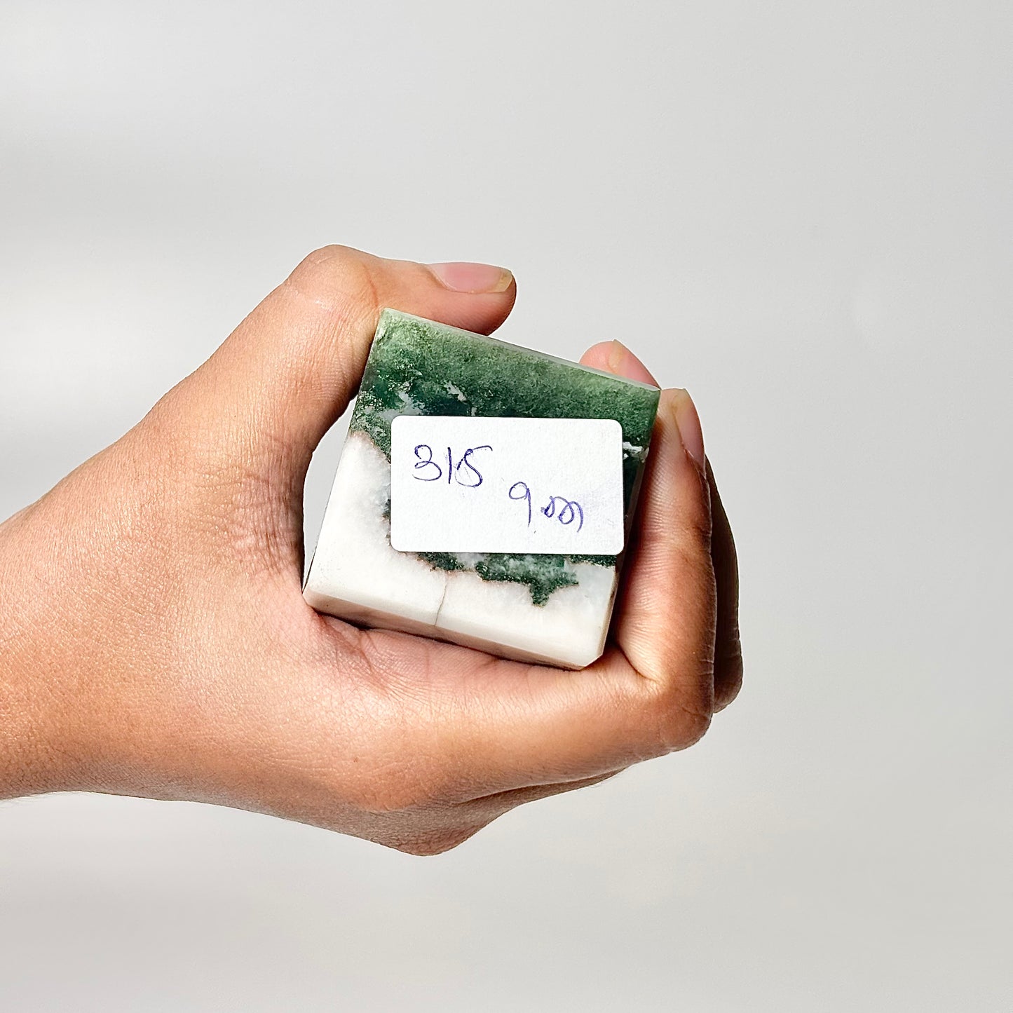 Four Facet Moss Agate Tower – 315g - Nature-Inspired Calm & Grounded Beauty