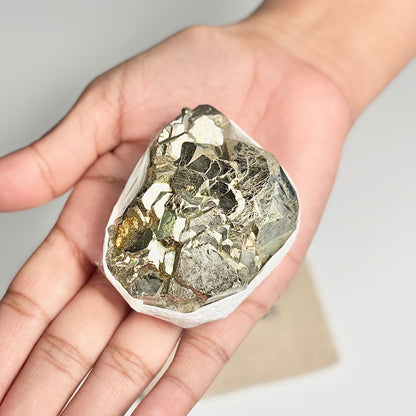 Peruvian Pyrite Cluster – 190g - Golden Brilliance & Striking Presence
