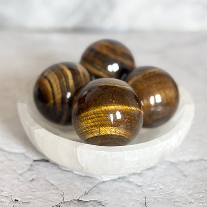 Tiger's eye Sphere | Stone for Protection against evil