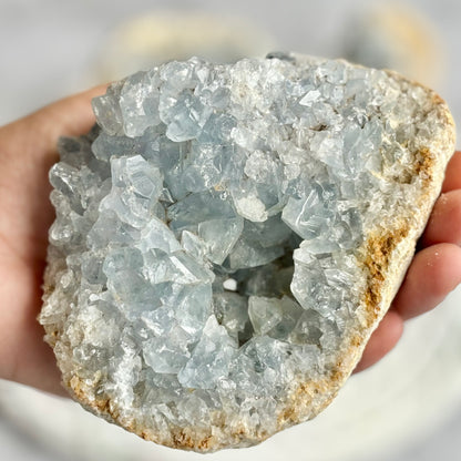 Celestite/ Celestine Cluster - 623 Gm | Enhance communication with Angelic realm