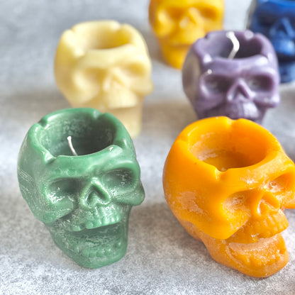 Big Skull Beeswax Candle | Colour Option Available