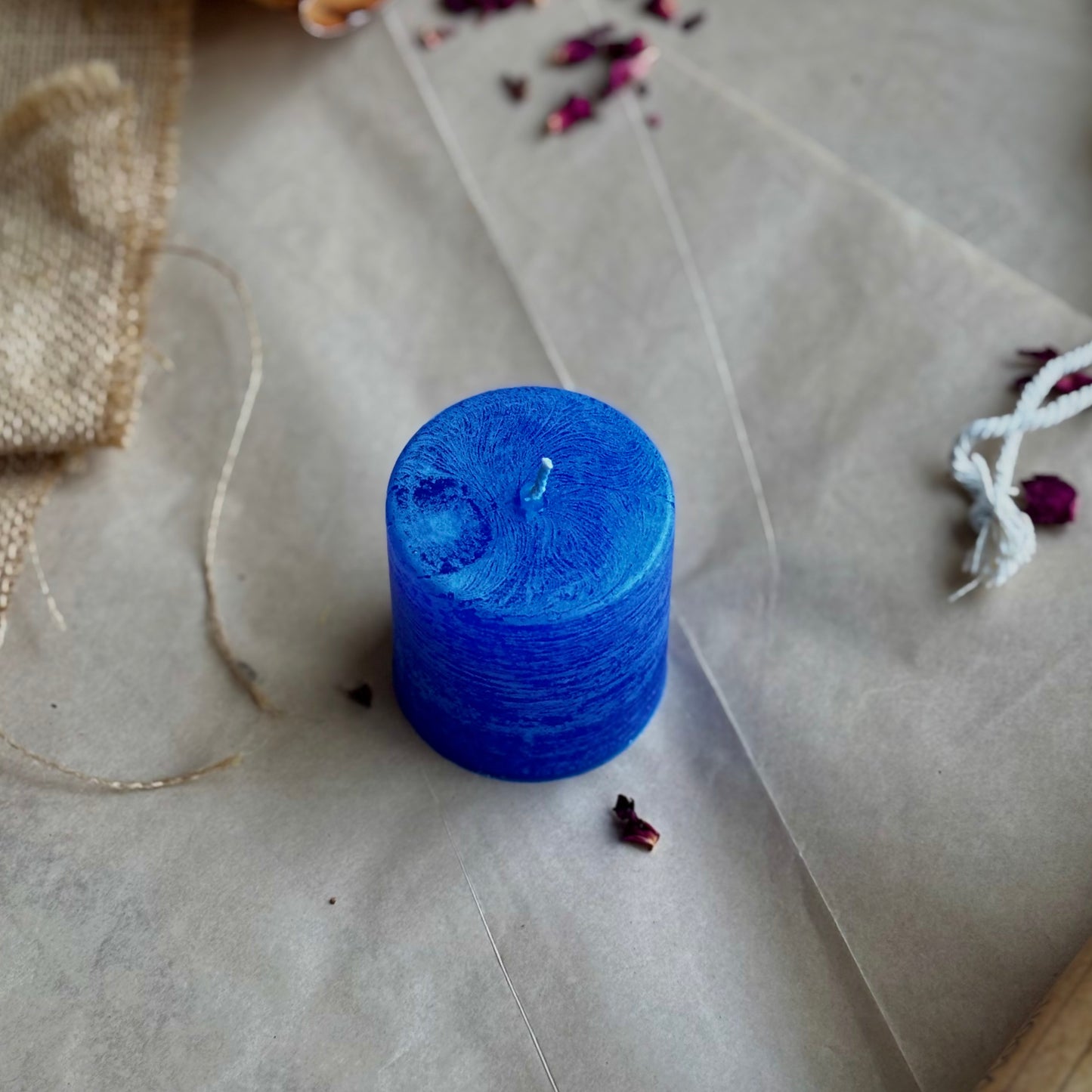 Blue Pillar Candle 2 Inch – Paraffin Wax Ritual & Décor Candle | Pack of 4