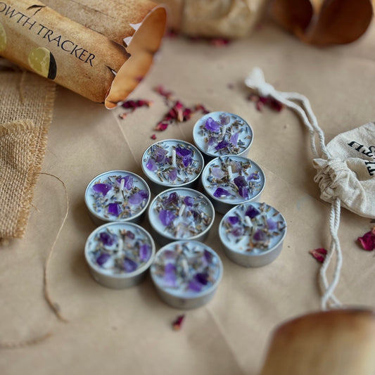 Lavender & Amethyst Soy Tealight Candle