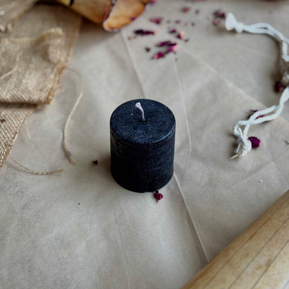 Black Pillar Candle 2 Inch – Paraffin Wax Ritual & Décor Candle | Pack of 4