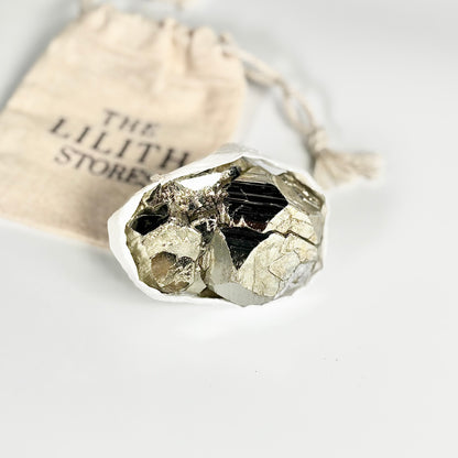 Peruvian Pyrite Cluster – 276g -Golden Brilliance & Striking Presence