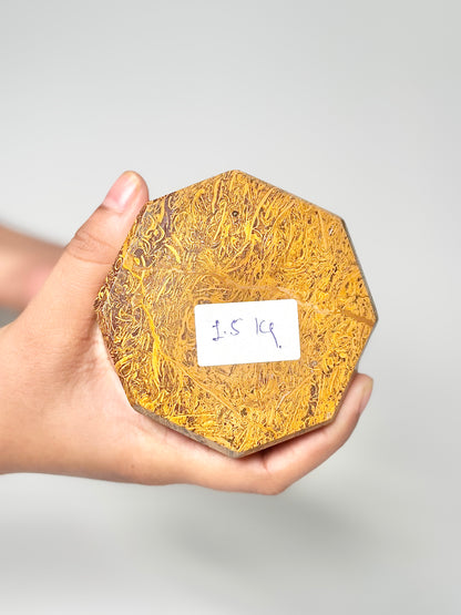 Eight Facet Calligraphy Jasper Tower – 1.5kg - Intricate Patterns & Balanced Form