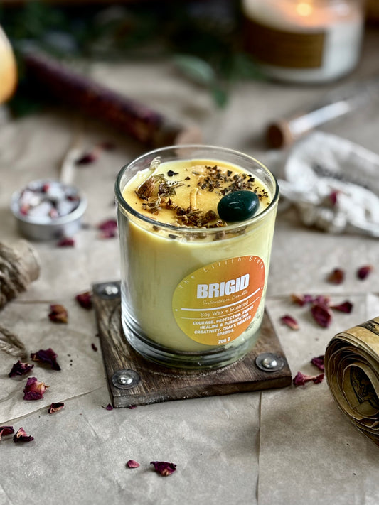 Brigid Altar Candle – 200 g Soy Wax Jar Candle for Ritual & Devotion
