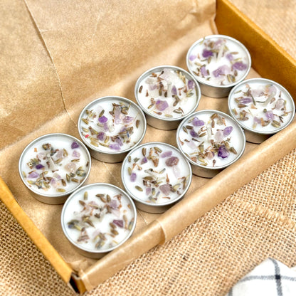 Lavender & Amethyst Soy Tealight Candle