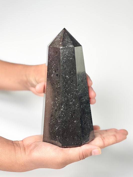 Eight Facet Black Tourmaline Tower – 1.3 kg - Bold Presence & Timeless Design