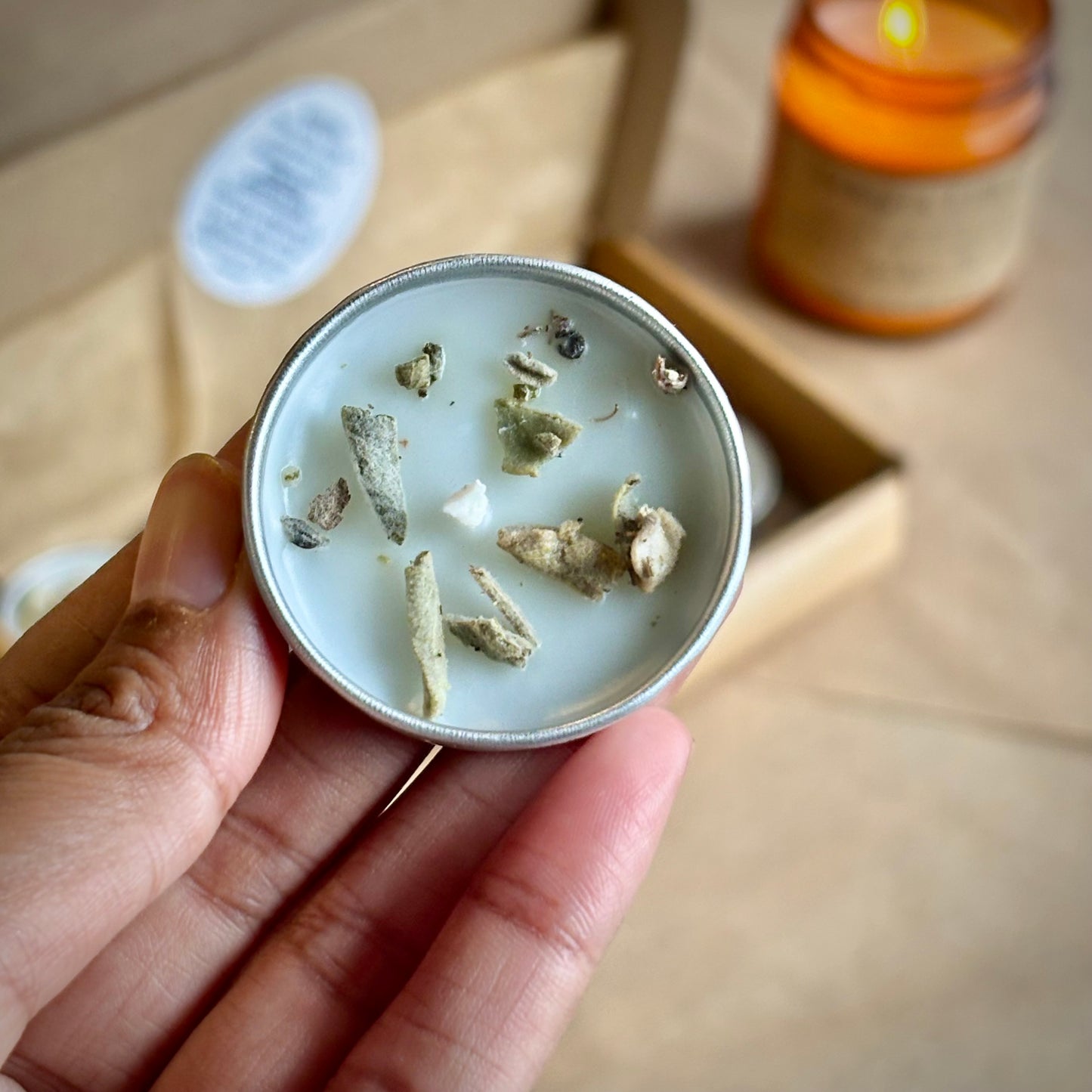 Sage Infused Soy Wax Tealight Candles – Unscented