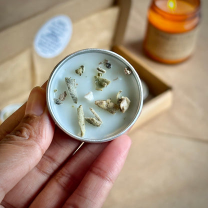 Sage Infused Soy Wax Tealight Candles – Unscented