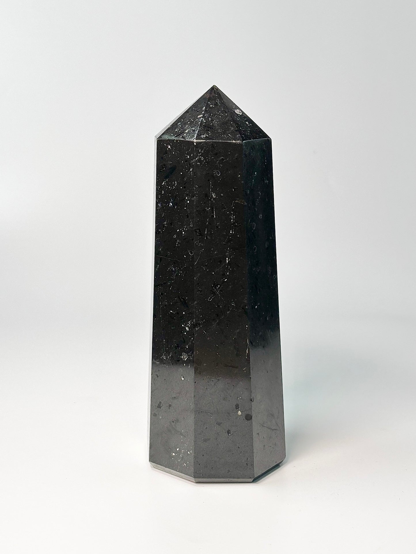 Eight Facet Black Tourmaline Tower – 1.1 kg - Bold Presence & Timeless Design