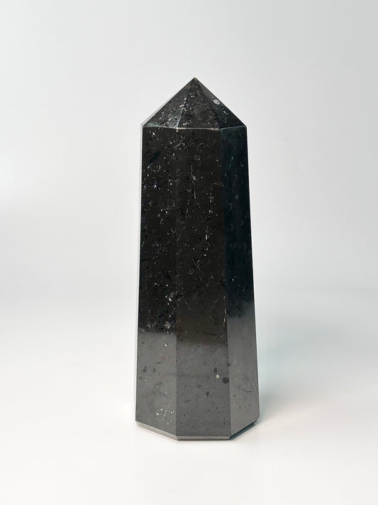 Eight Facet Black Tourmaline Tower – 1.1 kg - Bold Presence & Timeless Design