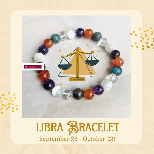 Libra Zodiac Bead Bracelet