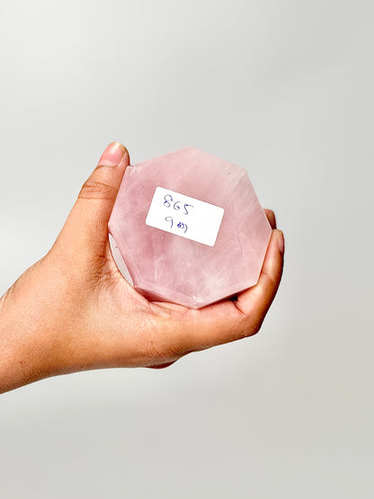 Eight Facet Rose Quartz Tower – 865g - Elegance, Warmth & Gentle Charm