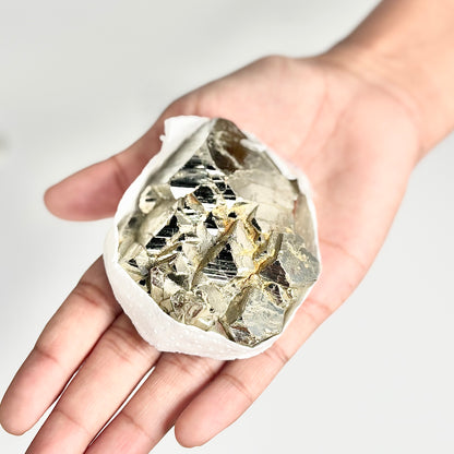 Peruvian Pyrite Cluster – 190g -Golden Brilliance & Striking Presence