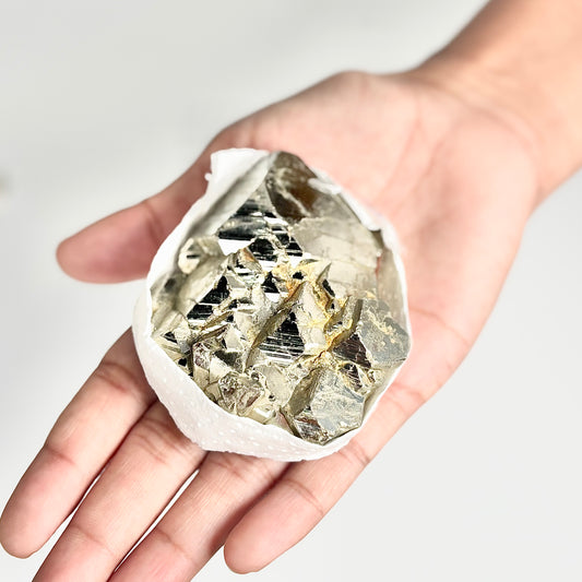 Peruvian Pyrite Cluster – 190g -Golden Brilliance & Striking Presence