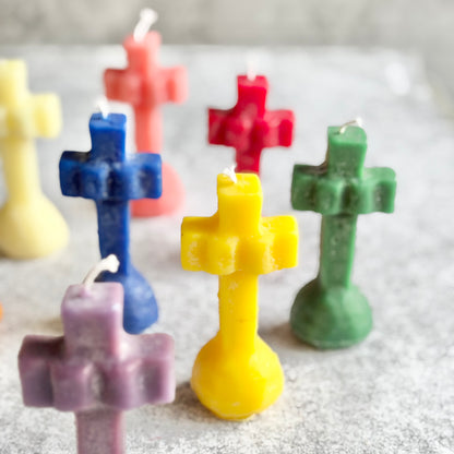 Cross Altar Beeswax Candle | Colour Option Available