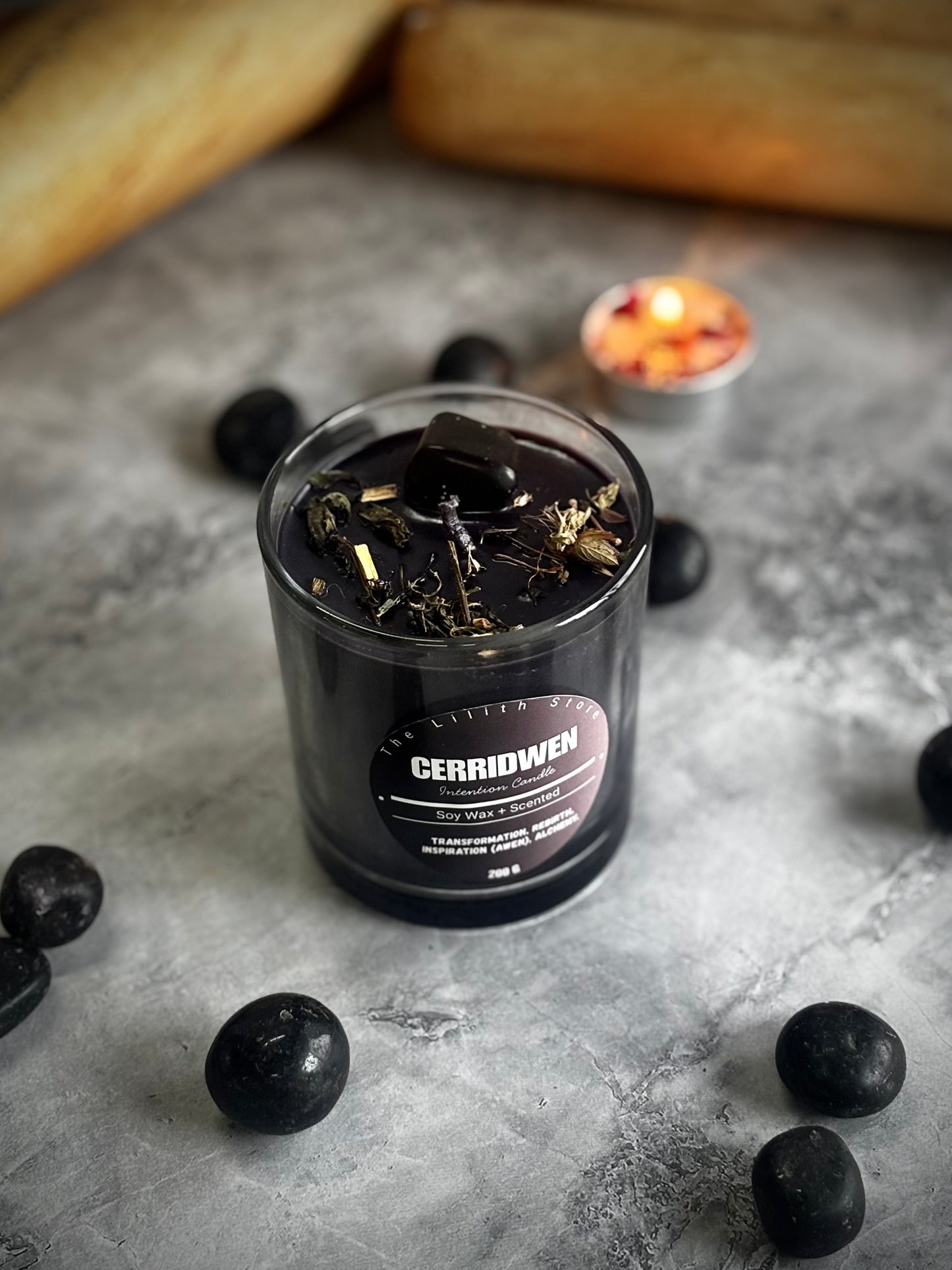 Cerridwen Altar Candle – 200 g Soy Wax Jar Candle for Ritual & Devotion