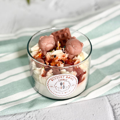 Dessert Bowl with Teddy & Chocolates Decorative Soy Scented Candle