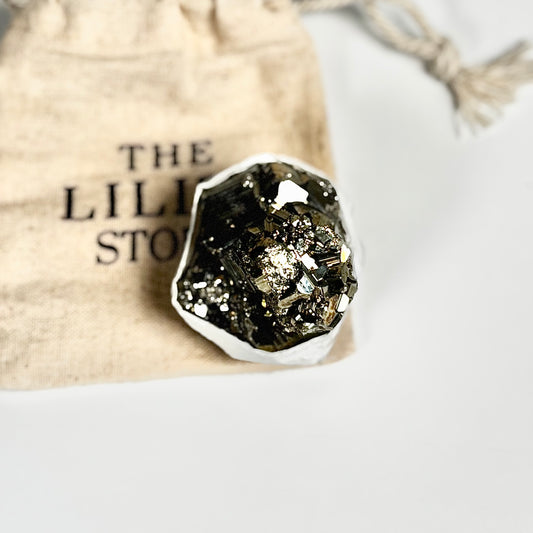 Peruvian Pyrite Cluster – 131g -Golden Brilliance & Striking Presence