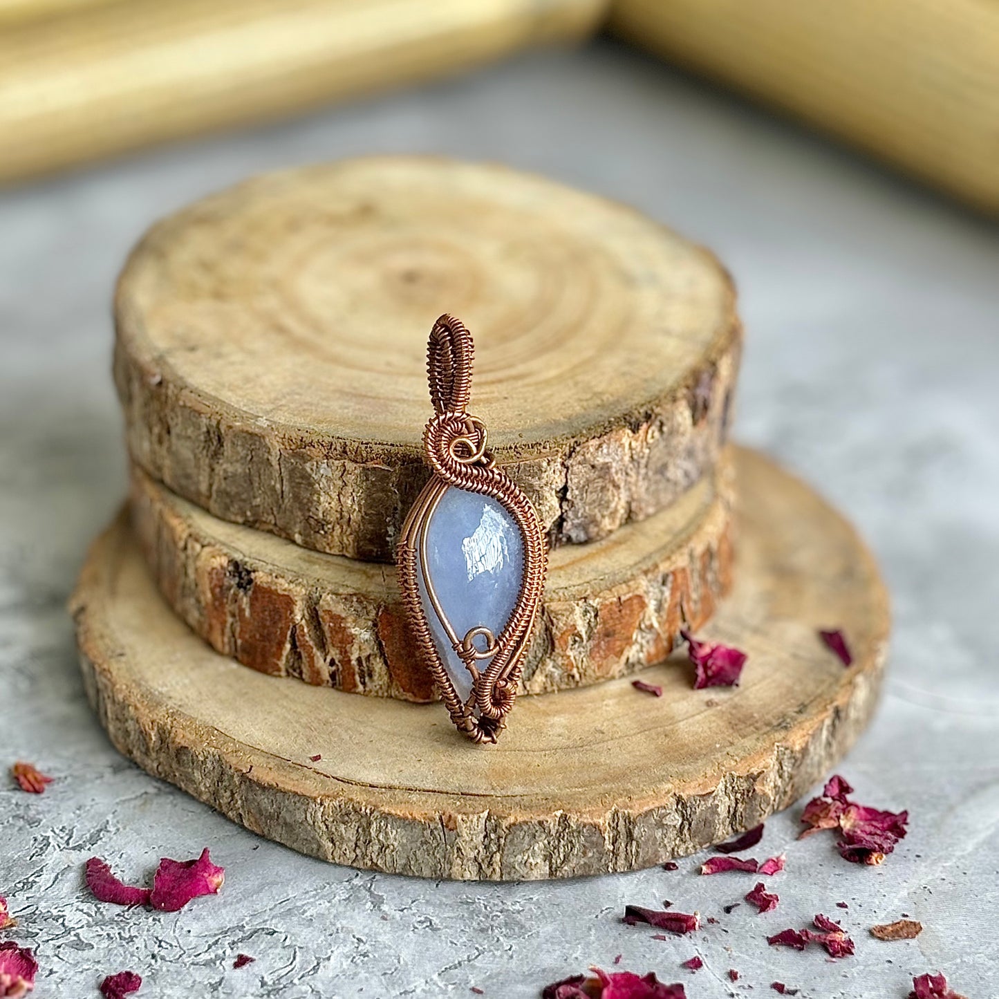 Opalite Copper Wire wrapped Pendant | Strengthen Relationship