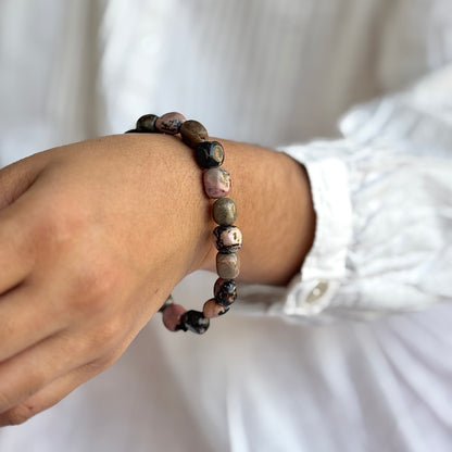 Rhodonite Mini Tumble Bracelet | Attract love in general and promotes inner Peace