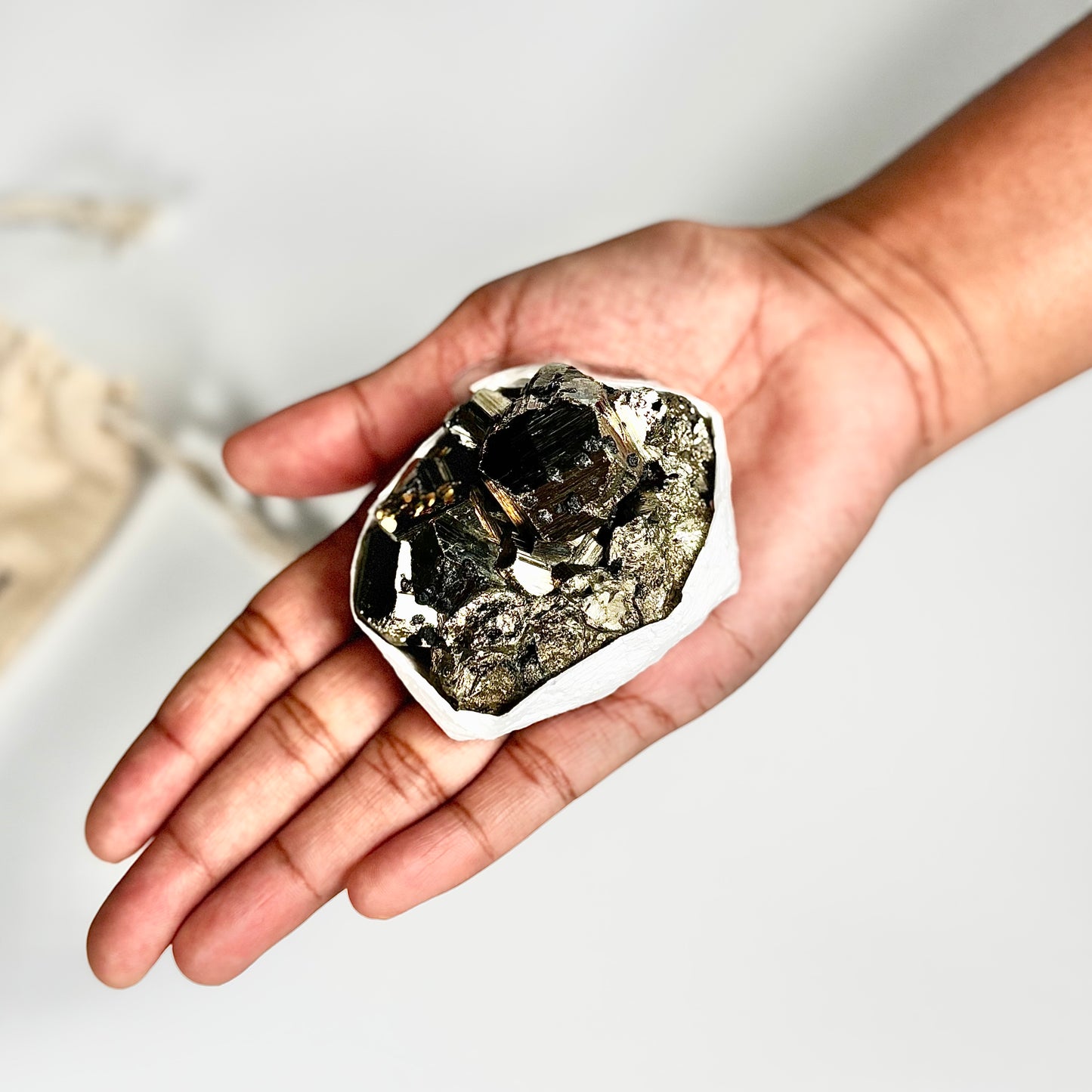 Peruvian Pyrite Cluster – 202g -Golden Brilliance & Striking Presence