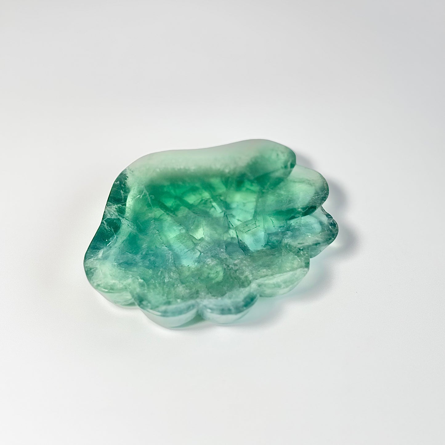 Green Fluorite Shell Bowl