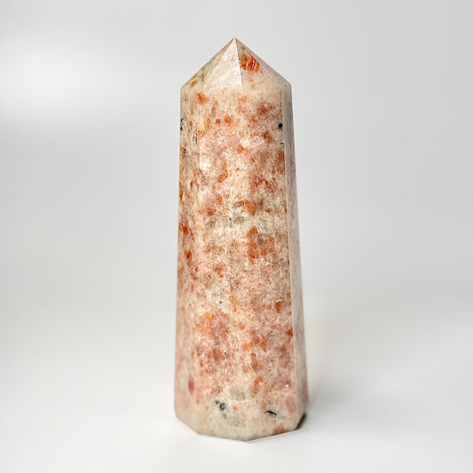 Eight Facet Sunstone Tower – 670g - Radiance, Warmth & Uplifting Energy