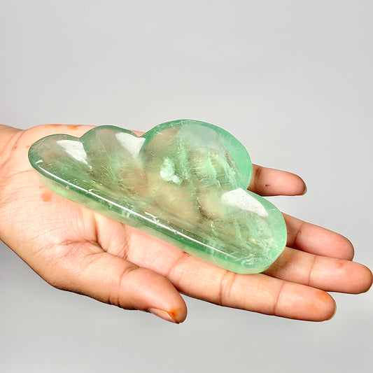 Green Fluorite Cloud-Shaped Bowl