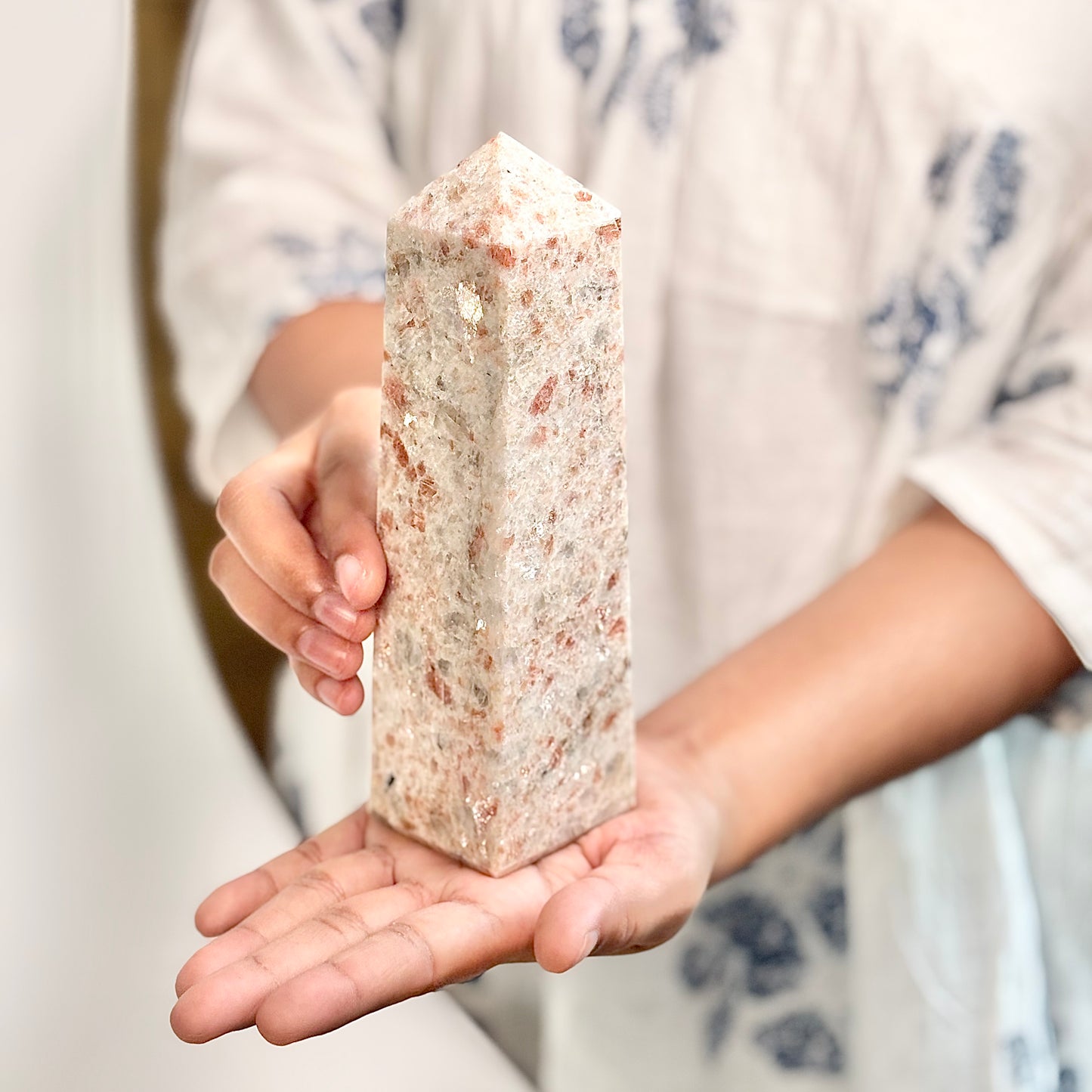 Sunstone Four-Facet Tower – 726 Gm - Ignit Joy • Embrace Confidence • Manifest Positivity