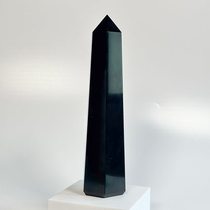 Black Obsidian Six-Facet Tower – 814g - Ground • Shield • Release