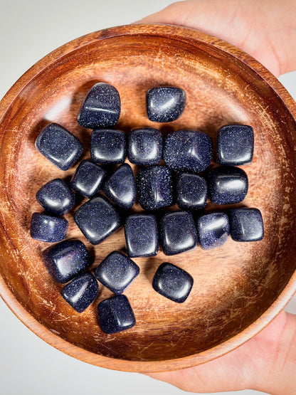 Blue Goldstone Tumble Stone  (A) – 1 Piece | The Lilith Store