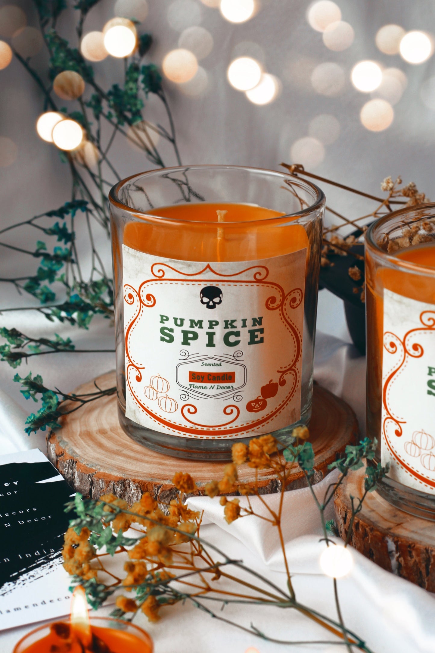 Pumpkin Spice Essential Oil Scented Candle | Wooden Lid Candles