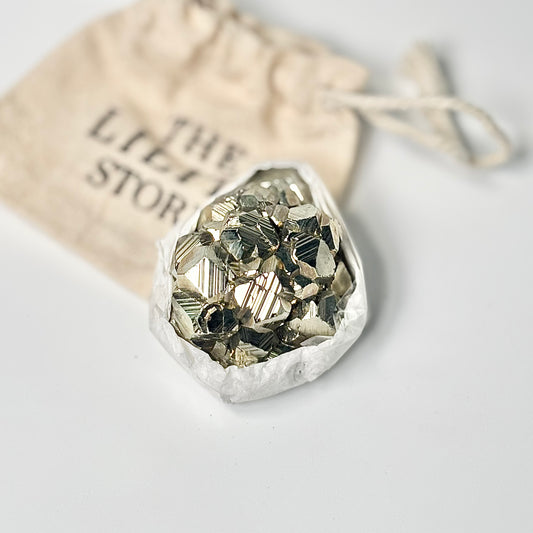 Peruvian Pyrite Cluster – 130g -Golden Brilliance & Striking Presence