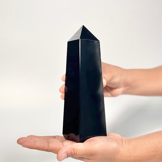 Black Obsidian Four-Facet Tower – 679g - Ground • Shield • Release