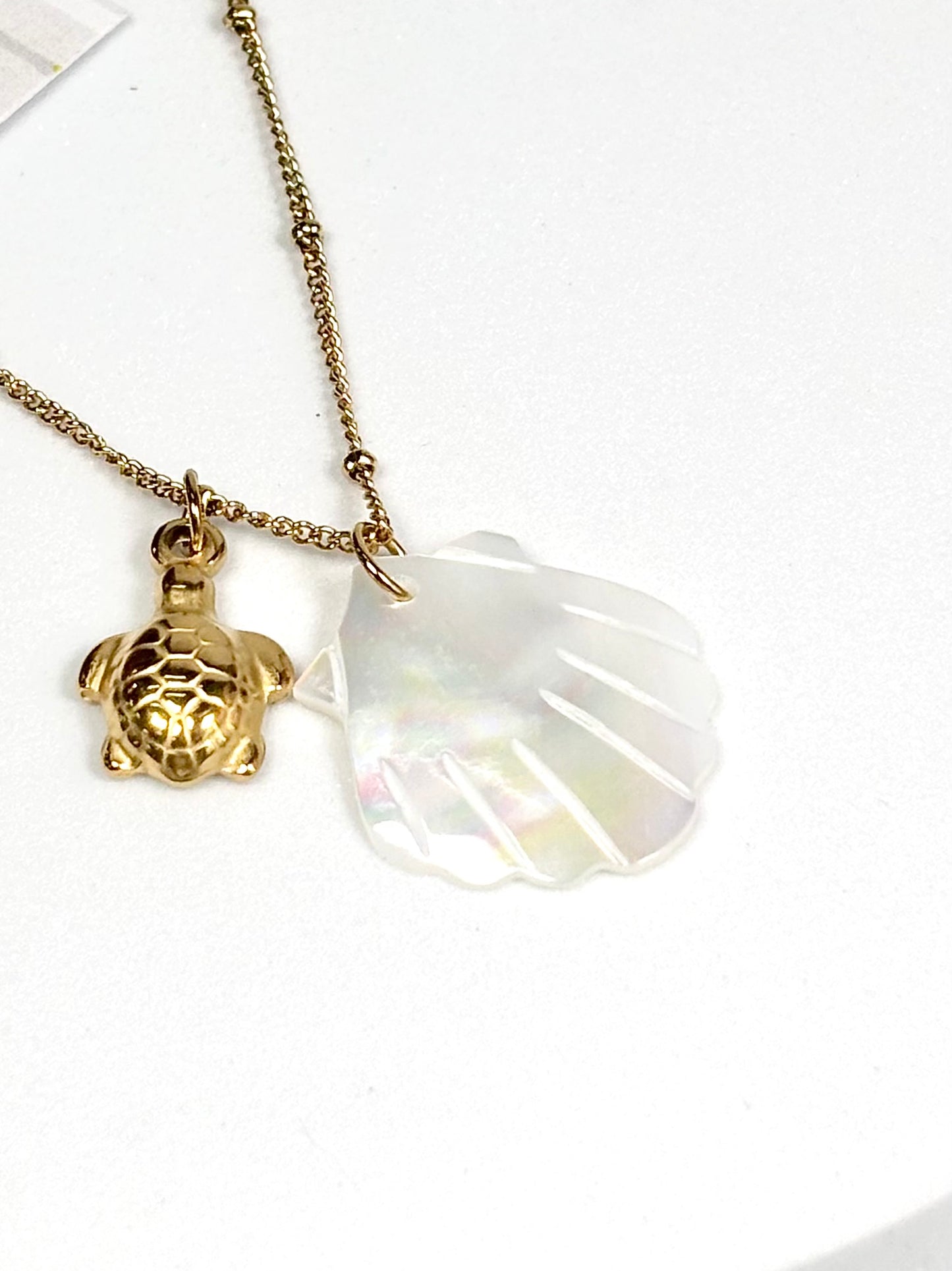Ocean Charm Pendant Necklace | Gold-Plated Stainless Steel | The Lilith Store
