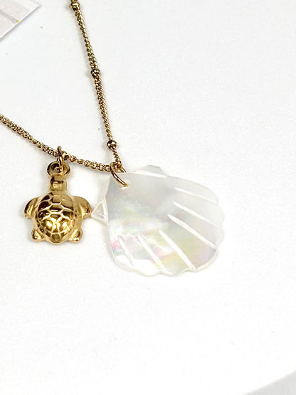 Ocean Charm Pendant Necklace | Gold-Plated Stainless Steel | The Lilith Store