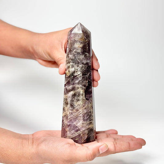 Eight Facet Chevron Amethyst Tower – 434g - Balanced Energy & Refined Clarity