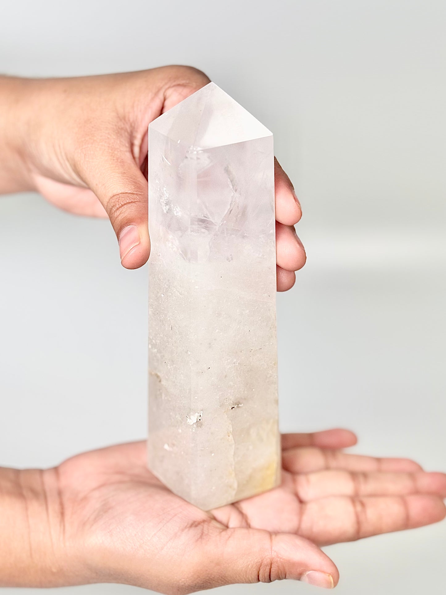 Four Facet Clear Quartz Tower – 440g - Amplify, Align & Awaken
