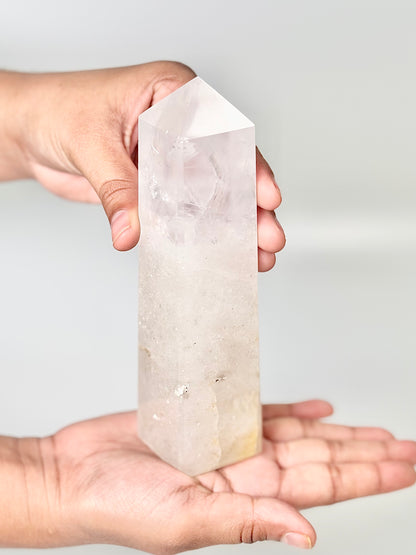 Four Facet Clear Quartz Tower – 440g - Amplify, Align & Awaken