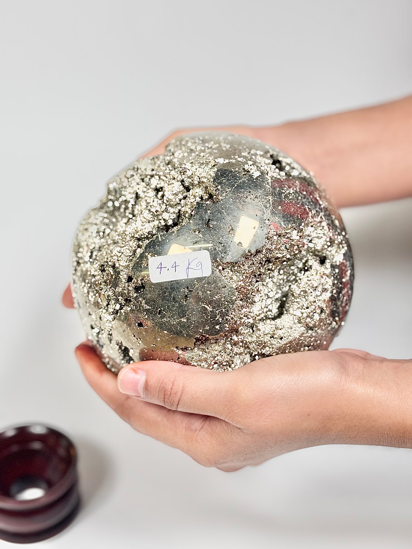 Extra Large Peruvian Pyrite Druzy Sphere 4.4 Kg – Abundance & Prosperity