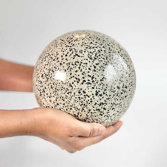 Dalmatian Jasper Extra Large Sphere - 5 Kg | Promotes Joy & Release Negativity