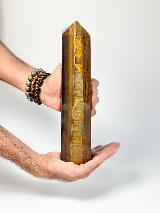 Tiger's eye XXL Four facet Tower - 3 Kg