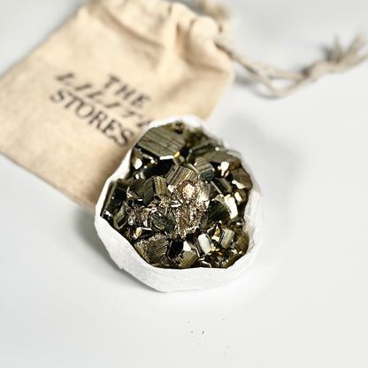 Peruvian Pyrite Cluster – 345g -Golden Brilliance & Striking Presence
