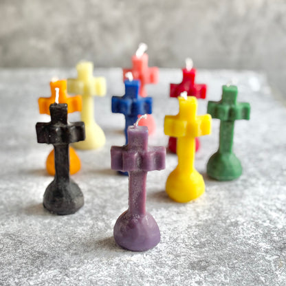 Cross Altar Beeswax Candle | Colour Option Available