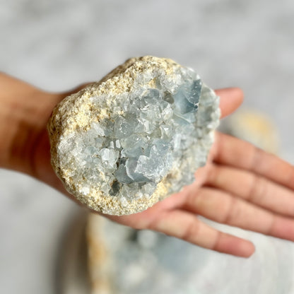 Celestite/ Celestine Cluster - 531 Gm | Enhance communication with Angelic realm