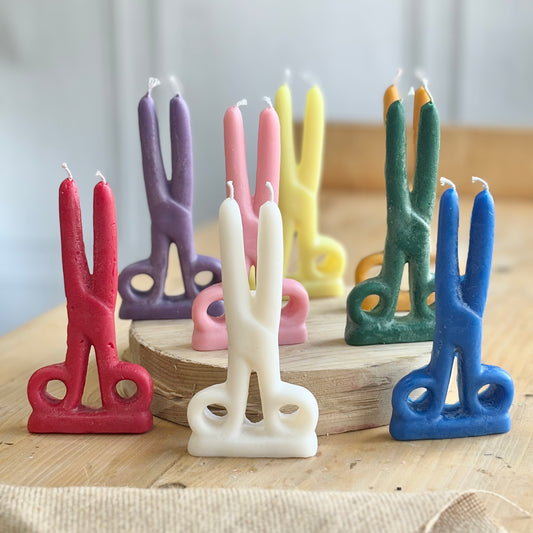 Scissor Soy Candle - Colour Option Available